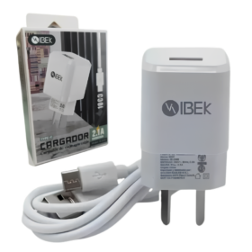 Cargador 2.6A con Cable USB a USB-C IBEK IB-2602