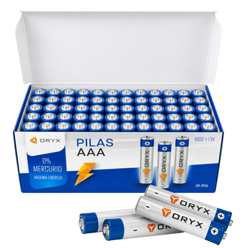 Caja de Pilas AAA ORYX