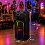 Parlante Bluetooth 2x6.5" Pulgadas 800W PARTY BOX 6651