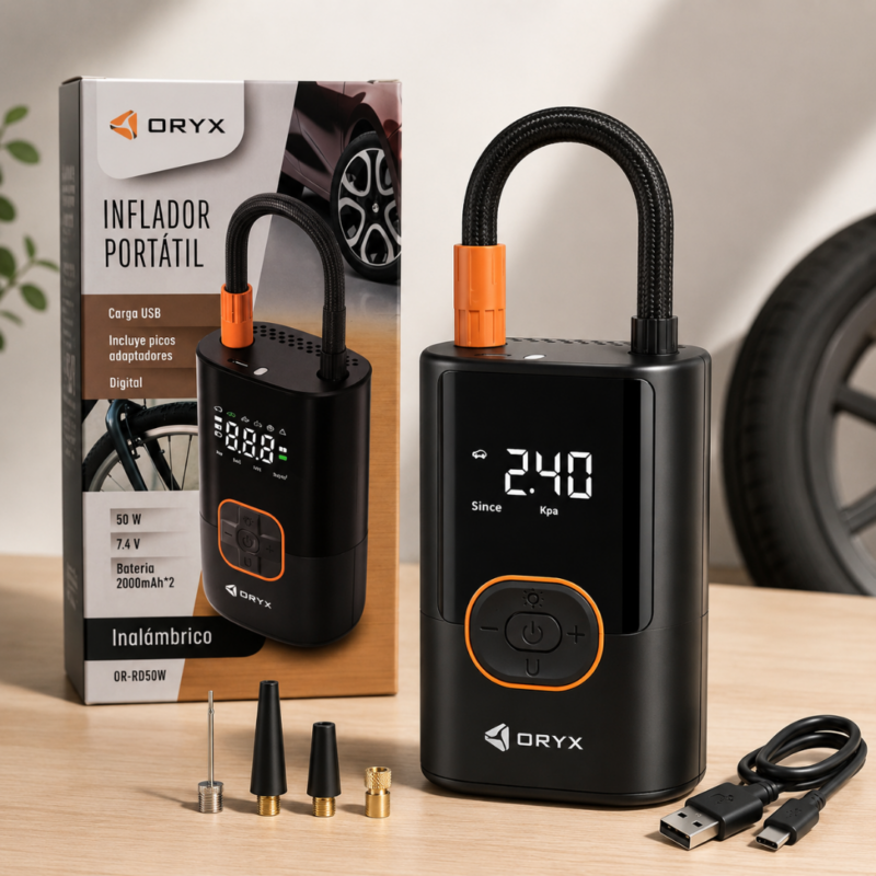 Inflador Portatil Inalambrico ORYX OR-RD50W