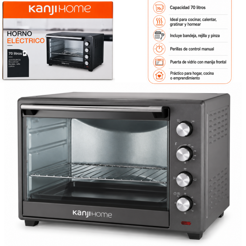 Horno Eléctrico 70L Kanji KJH-HE70H