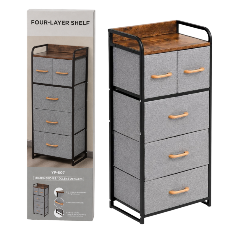 Organizador 4 Niveles de Hierro con Cajones YP-807