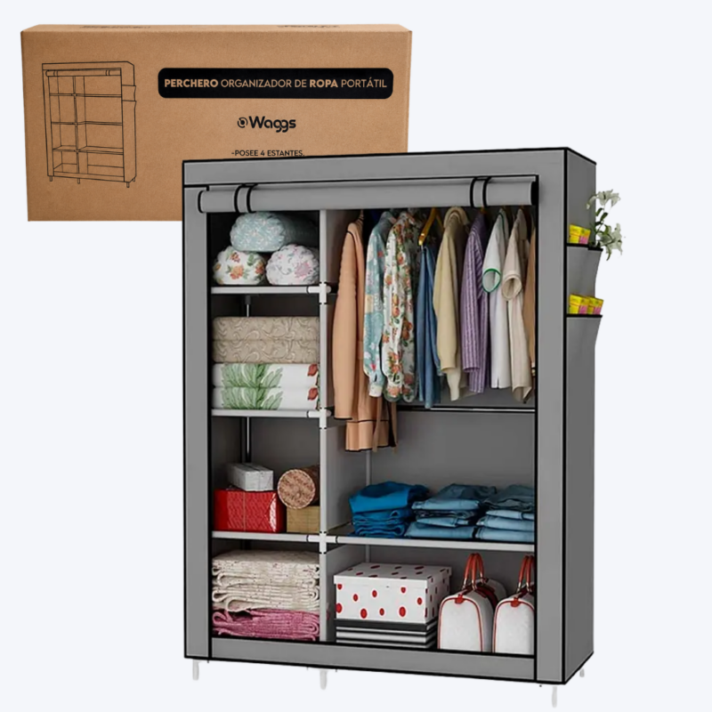 Perchero Organizador de Ropa Portatil WAGGS 1118