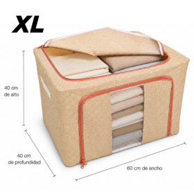 Organizador Plegable de Tela Estructura Metalica XL 40x60x40cm WAGGS ORGA-1126