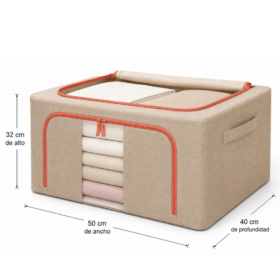 Organizador Plegable de Tela Estructura Metalica 32x50x40cm WAGGS ORGA-1125