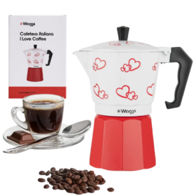 Cafetera Italiana Diseño Love Coffe WAGGS