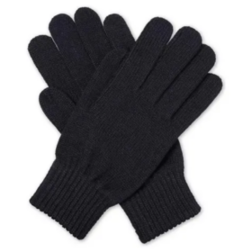 Guantes de Tela Diseño Liso Negro GBY-M10