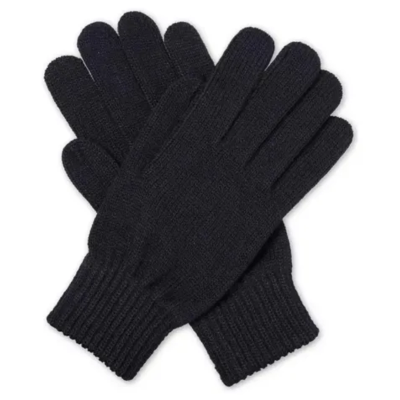 Guantes de Tela Diseño Liso Negro GBY-M10