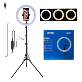 Aro de Luz 10" Pulgadas Tonos Blancos CON TRIPODE LJJ26
