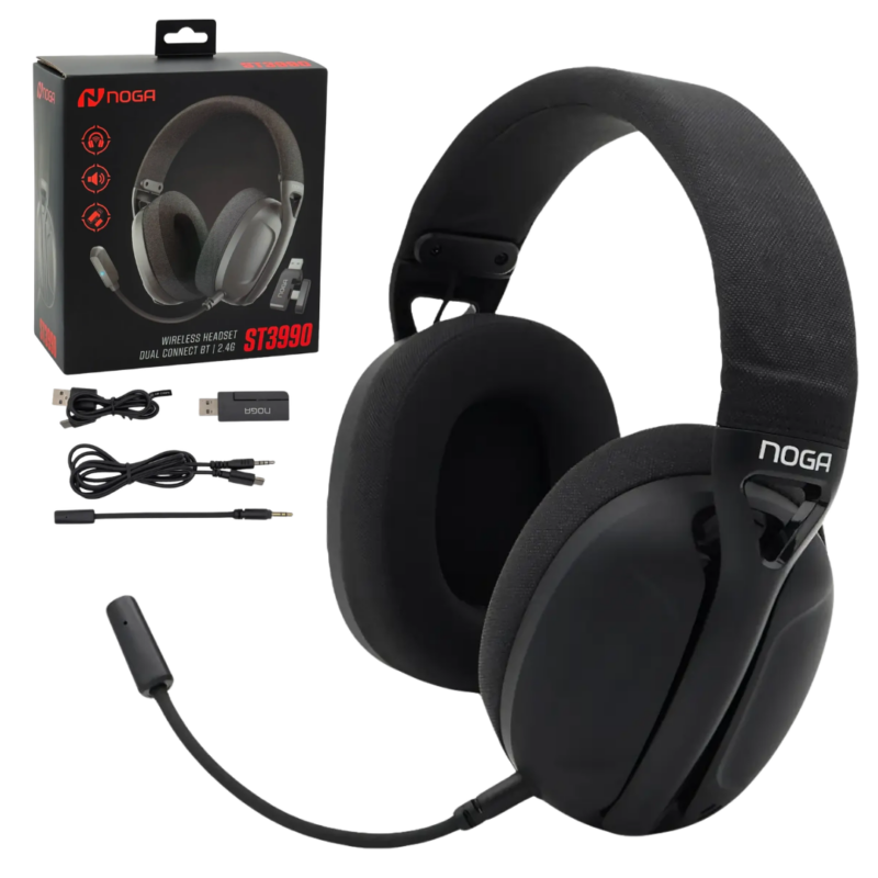 Auriculares Gamer Noga St-3990 Dual Usb 2.4g Bluetooth