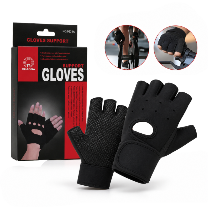 Guantes Gimnasio Con Abrojo Ciclismo Gym GLOVES 9931A