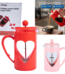 Cafetera Prensa Francesa De Vidrio 600Ml Corazon - WAGGS 1089