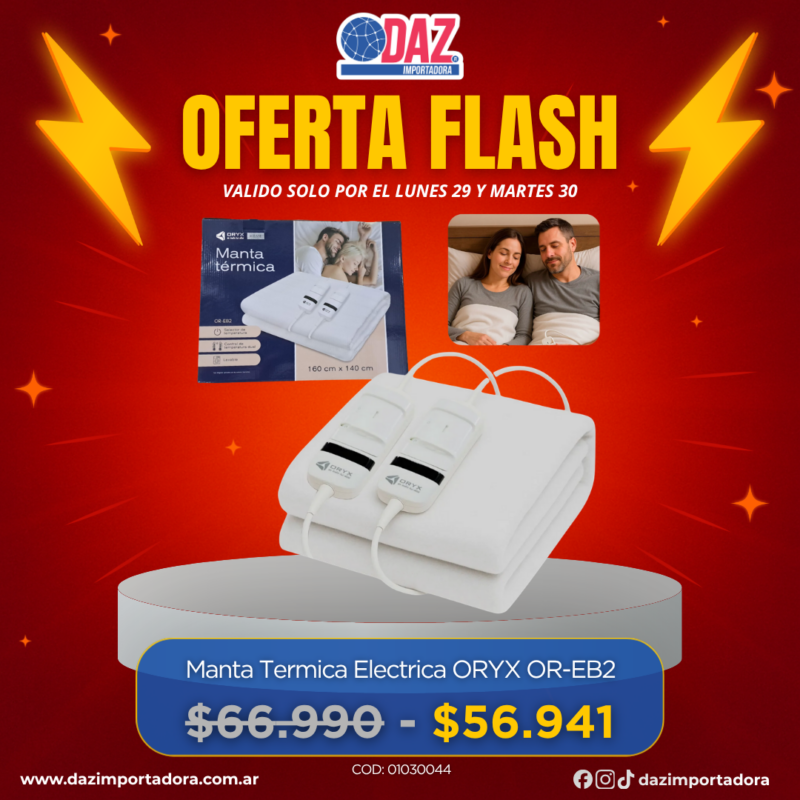 Manta Termica Electrica ORYX OR-EB2
