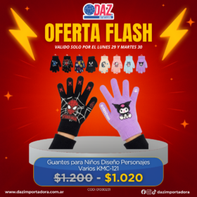 Guantes para Niños Diseño Personajes Varios KMC-121