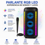 Parlante 3X3" Bluetooth Aux c/Micrófono RGB BT-3303 - Imagen 2