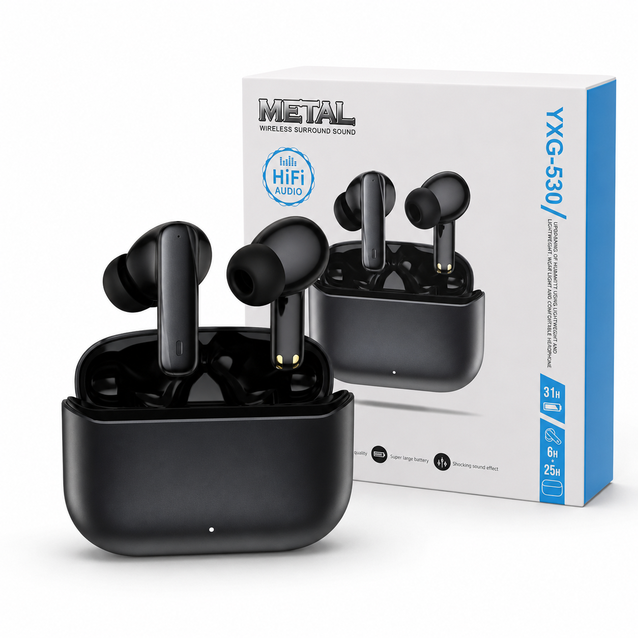 Auricular Bluetooth HiFi Alta Batería METAL YXG-530 Auricular Bluetooth HiFi Alta Batería METAL YXG-530