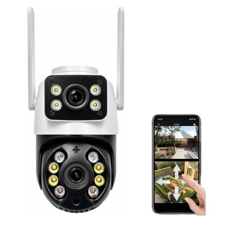 Camara De Seguridad Wifi 2 Lentes 360° Vista Panorámica IBEK IB-A28