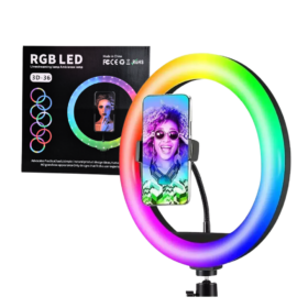 Aro De Luz 3d Profesional 36cm Rgb Cristal Transparente