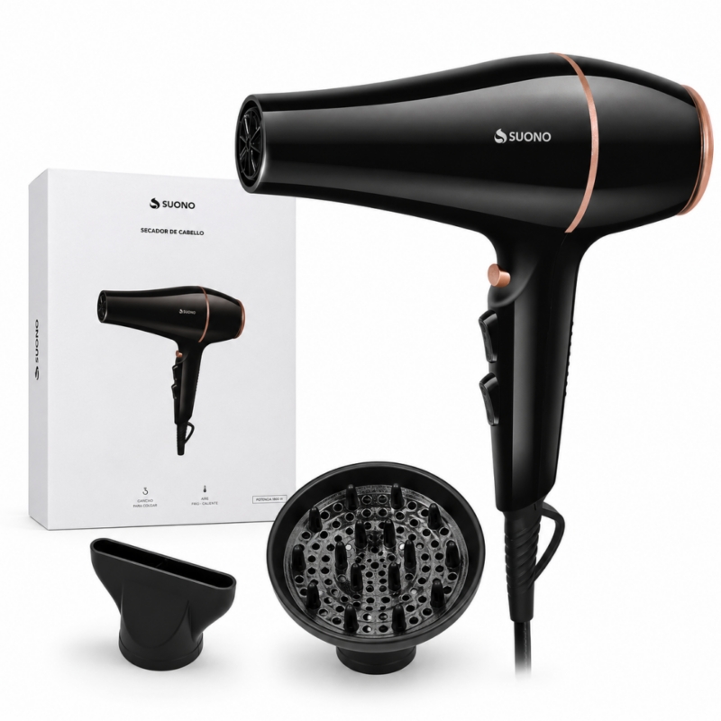 Secador de Pelo 1800W Linea GLOW UP SUONO HOG0256