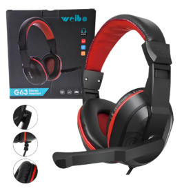 Auriculares Gamer Weibo G63 con Micrófono y Sonido Estéreo