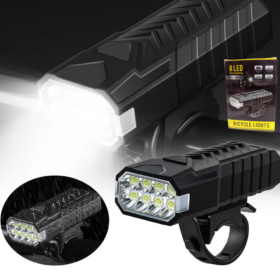 LUZ P/BICI 8 LED BICYCLE LIGHTS HJ-300