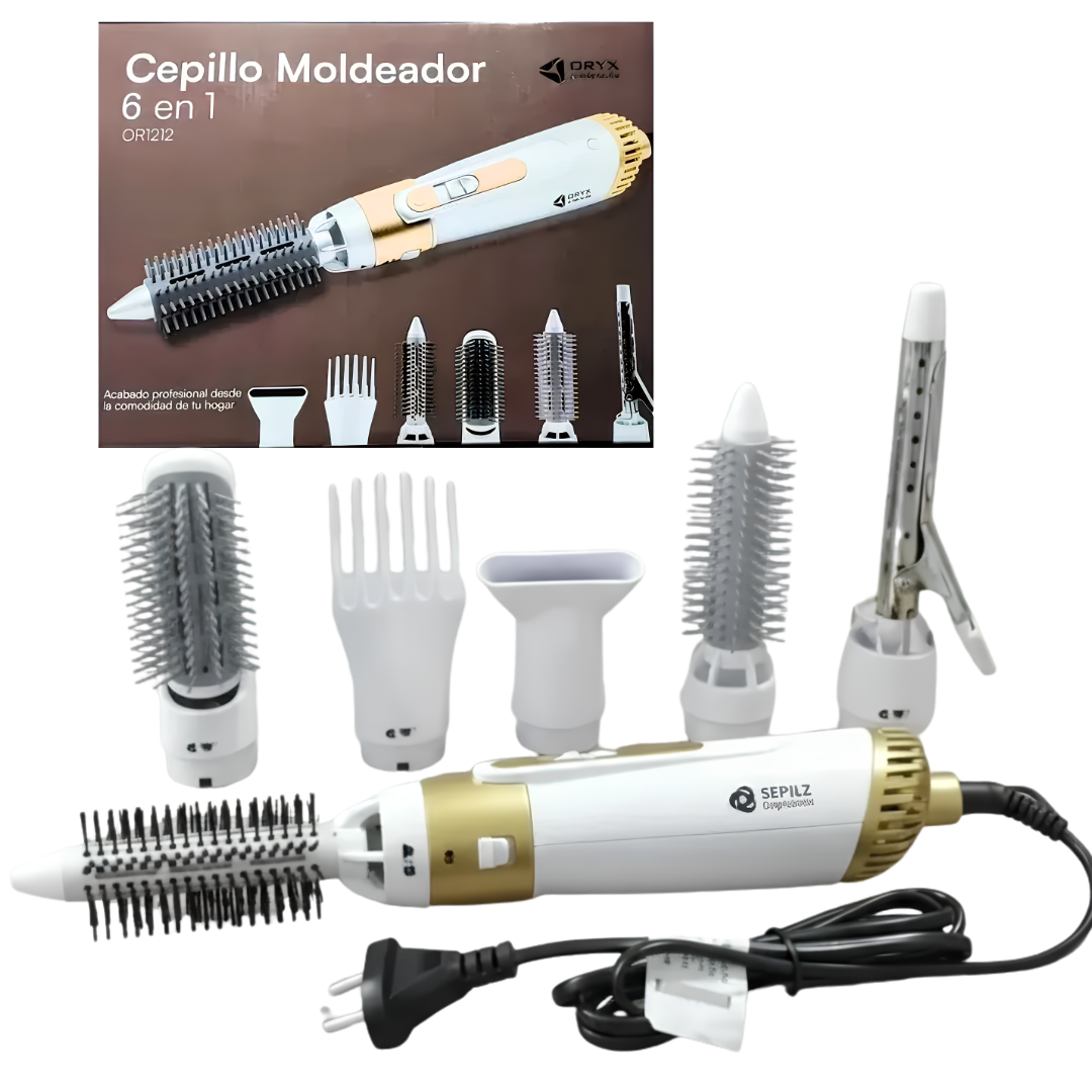 Cepillo Moldeador Secador Voluminizador Alisador 6 En 1 Oryx OR-1212 Cepillo Moldeador Secador Voluminizador Alisador 6 En 1 Oryx OR-1212