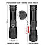 LINTERNA METALICA TATICA PREMIUM MILITAR T9 - Imagen 2