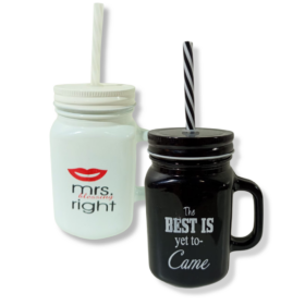 Vaso de Vidrio con Sorbete x Unidad AD244-02/01