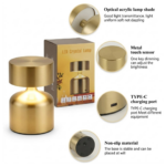 LAMPARA LED TOUCH CRYSTAL LAMP 4383A - Imagen 2