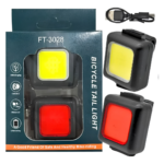 LUZ DE BICI DELANTERA Y TRASERA LED BLANCA Y ROJA TAIL LIGHT FT-3028