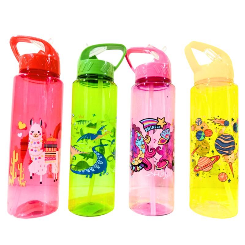 BOTELLA INFANTIL TRANSPARENTE Y COLORES B263+027