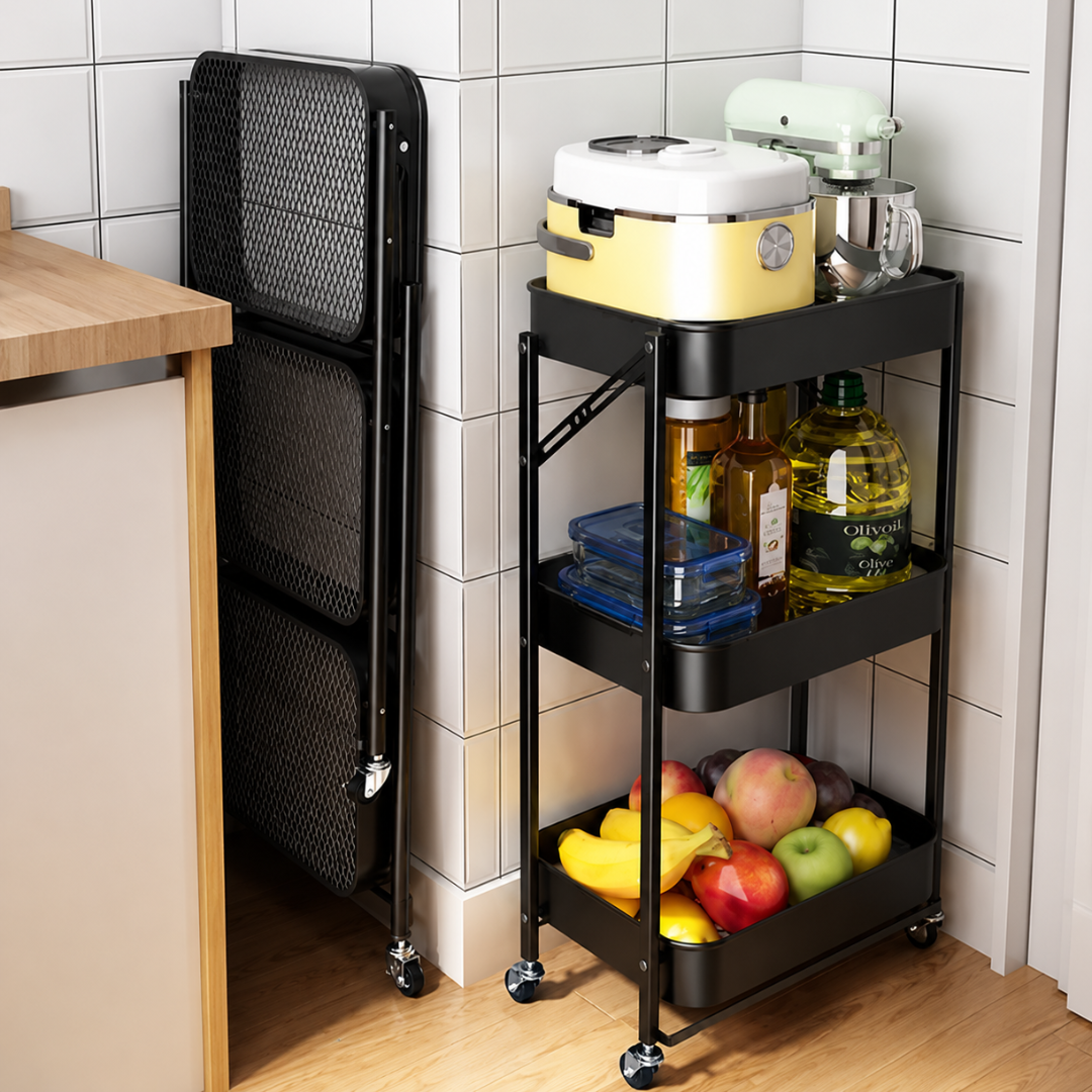 Estante Organizador de Cocina 3 Niveles con Ruedas BZ-003 Estante Organizador de Cocina 3 Niveles con Ruedas BZ-003