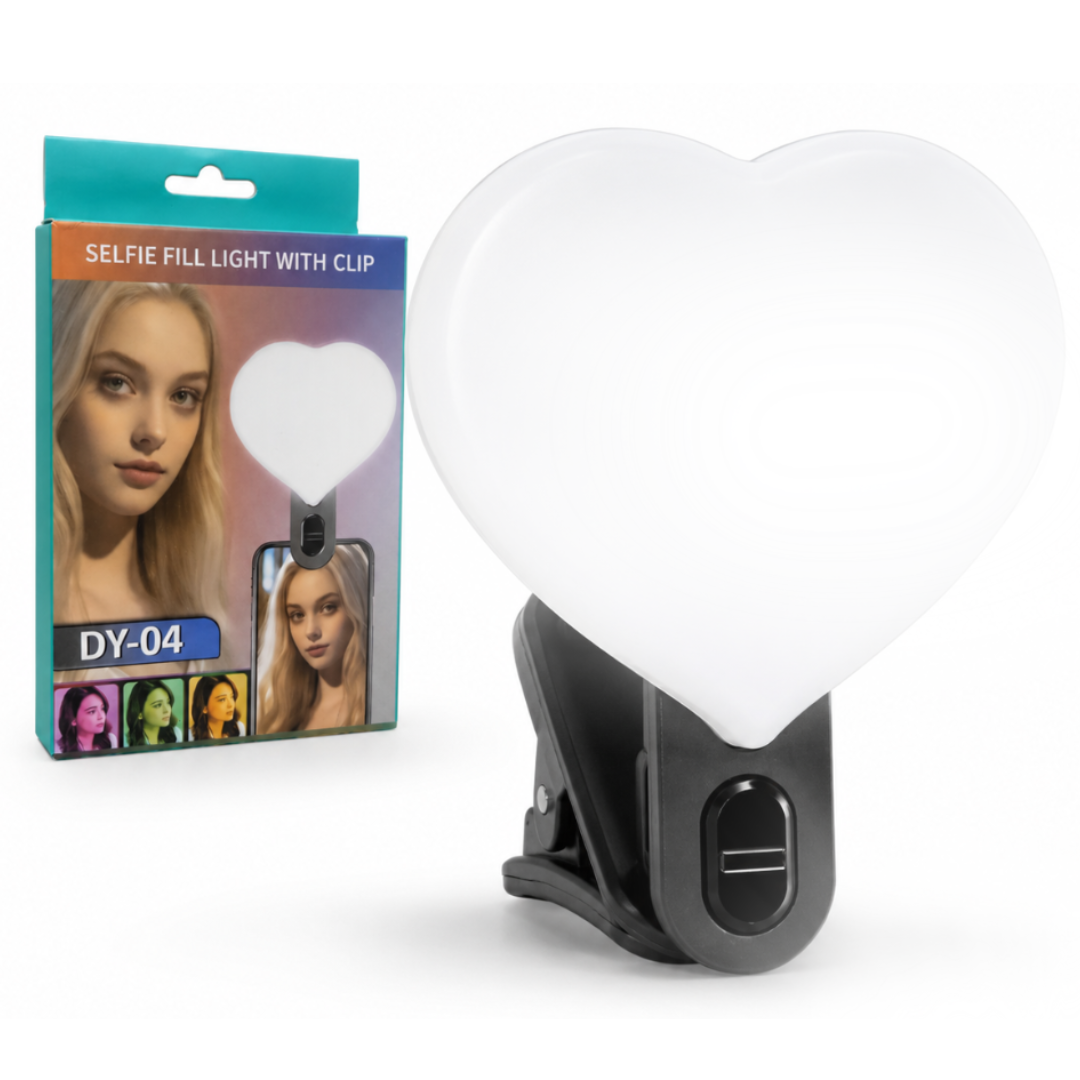 Luz Portátil Para Selfies Con Clip Para Teléfono 3 Tonos Luz Blanca DY-04 Luz Portátil Para Selfies Con Clip Para Teléfono 3 Tonos Luz Blanca DY-04