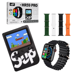 Set de Consola Retro + Smartwatch con 4 mallas Intercanbiables HR59PRO